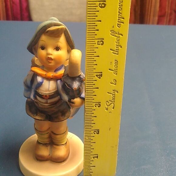 Vintage Goebel Hummel Charming Figurine with Blue and Brown Accents - Picture 5 of 6